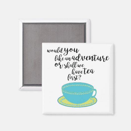 Tea Lover Quote Magnet (Voorkant / Achterkant)