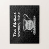 Tea Lover Quote - thee maakt alles beter Legpuzzel (Verticaal)