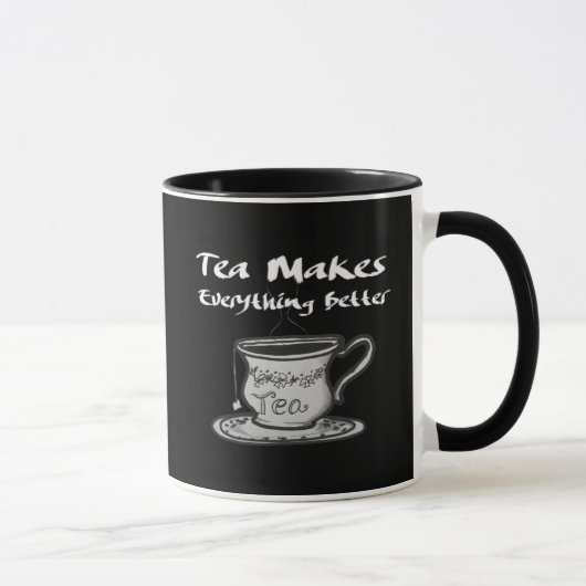 Tea Lover Quote - thee maakt alles beter Mok (Rechts)