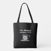 Tea Lover Quote - thee maakt alles beter Tote Bag (Achterkant)