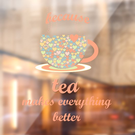 Tea Lover Raamsticker (Vel 2)