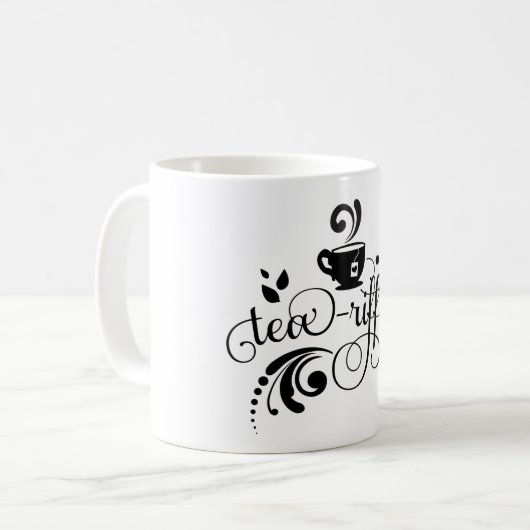 Tea Lover, Tea Drinker, Tea Mok, Typografie Koffiemok (Voorkant links)