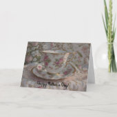 Tea Lover  Teacup Art Moederdag Kaart (Voorkant)
