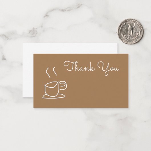 Tea Lovers Coffee Lovers modern simpel Notitiekaartje (Voorkant / Achterkant in situ)