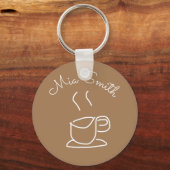 Tea Lovers Coffee Lovers modern simpel Sleutelhanger (Voorkant)