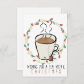 Tea Lovers kerstKaart (Voorkant / Achterkant)
