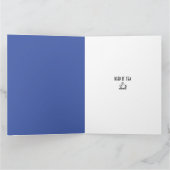 Tea Lover's Large Blue Birthday Kaart (Binnen)