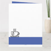 Tea Lover's Large Blue Birthday Kaart (Achterkant)