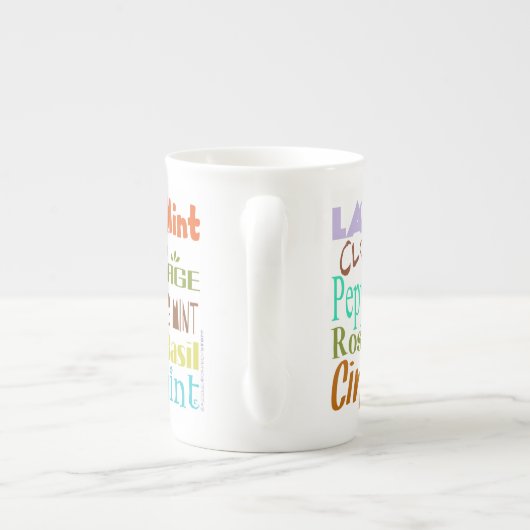 Tea Lovers Natural Herbs & Spices Bone China Mok (Achterkant)