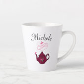 Tea Lovers Retirement met Dark Red Teapot Latte Mok (Rechts)