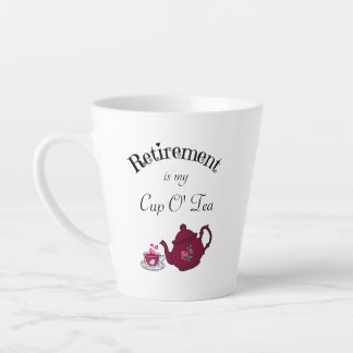 Tea Lovers Retirement met Dark Red Teapot Latte Mok