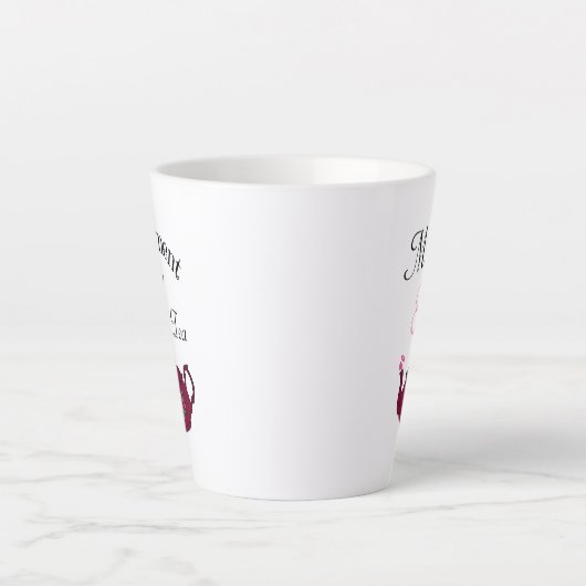 Tea Lovers Retirement met Dark Red Teapot Latte Mok (Voorkant)