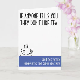 Tea Lover's Standard Blue Birthday Kaart