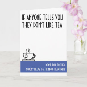 Tea Lover's Standard Blue Birthday Kaart