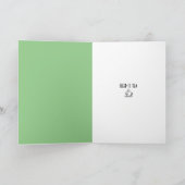 Tea Lover's Standard Green Birthday Kaart (Binnen)