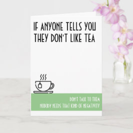 Tea Lover's Standard Green Birthday Kaart