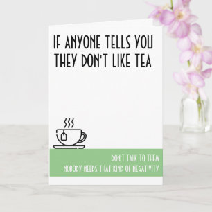 Tea Lover's Standard Green Birthday Kaart