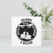 Tea lovers Wedding Invitation Kaart (Staand voorkant)