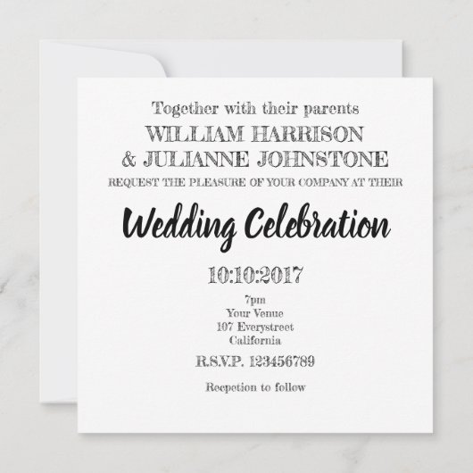 Tea lovers Wedding Invitation Kaart (Achterkant)