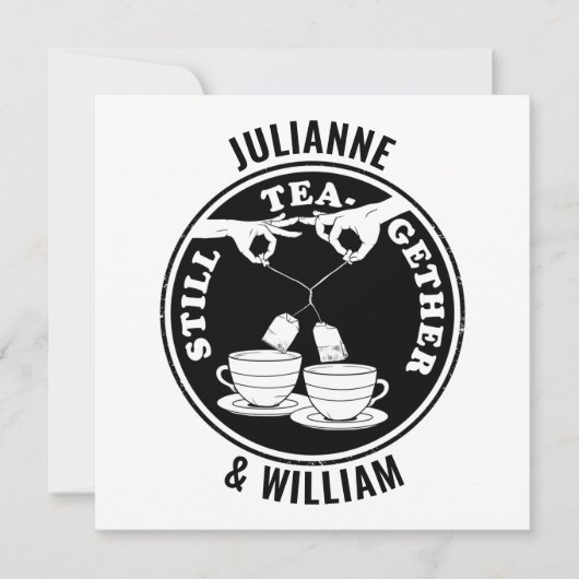 Tea lovers Wedding Invitation Kaart (Voorkant)