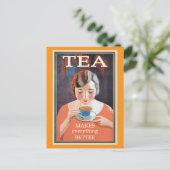Tea maakt alles beter briefkaart (Staand voorkant)