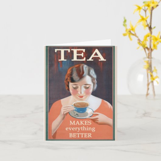 Tea maakt alles beter kaart (Gele Bloem)