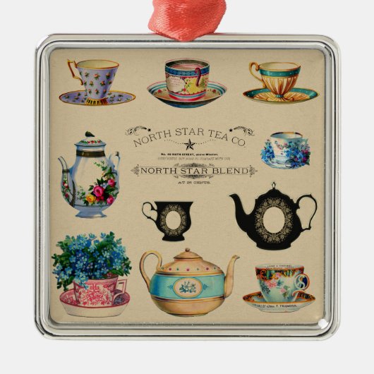 Tea maakt alles beter metalen ornament (Voorkant)