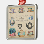 Tea maakt alles beter metalen ornament (Links)
