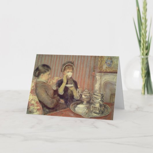Tea, Mary Cassatt Kaart (Voorkant)