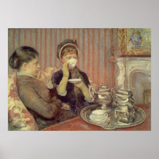 Tea, Mary Cassatt Poster (Voorkant)