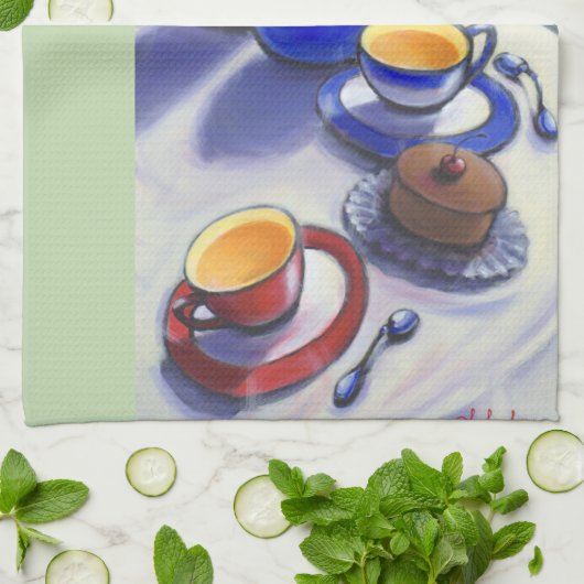 Tea met Cake Tea Towel Theedoek (Gevouwen)