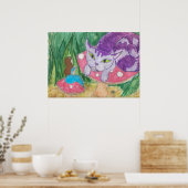 Tea met de Cheshire cat Poster (Keuken)