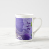 Tea met mij! Bone Chine Tea Cup Iris Flower Porselein Kop (Rechts)