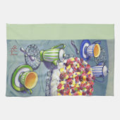Tea met Pavlova Cake Tea Towel Theedoek (Horizontaal)