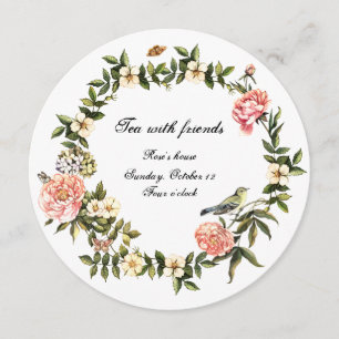 Tea met uitnodiging voor vrienden