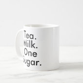 Tea Milk One Sugar | mok van het Kantoor-adviseur (Voorkant links)