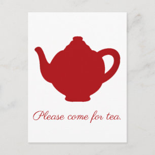 Tea moderne rode theepot briefkaart