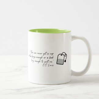 Tea molecule porcelain cup and CS Lewis quote Tweekleurige Koffiemok