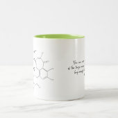 Tea molecule porcelain cup and CS Lewis quote Tweekleurige Koffiemok (Center)
