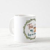 Tea: My Hug in a Mug - Cute Tea Lover Quote Koffiemok (Voorkant links)