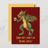 Tea of Coffee Dragon Briefkaart (Voorkant / Achterkant)