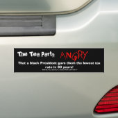 TEA PARTIJ ANGRY! BUMPERSTICKER (Op auto)