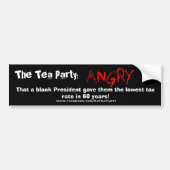 TEA PARTIJ ANGRY! BUMPERSTICKER (Voorkant)