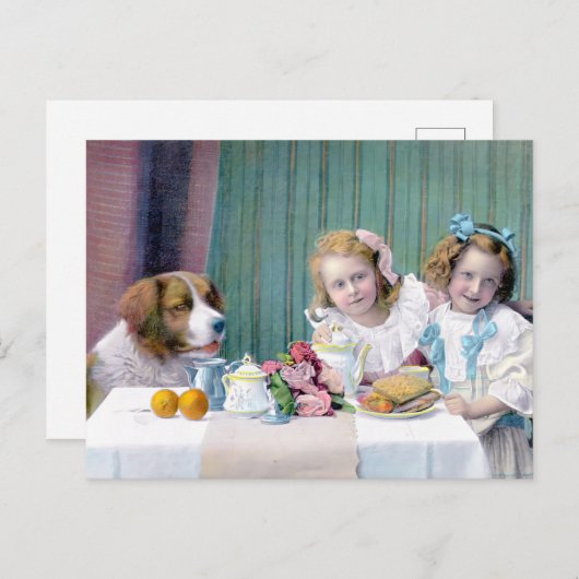 Tea-partij Briefkaart (Voorkant / Achterkant)