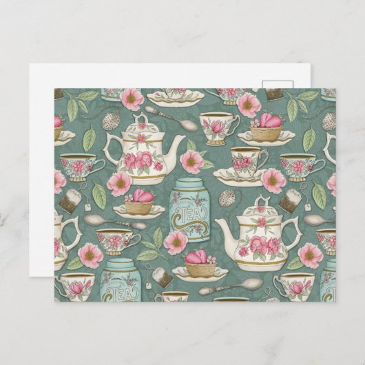  Tea-partij Briefkaart (Voorkant / Achterkant)