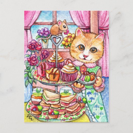 Tea-partij Briefkaart (Voorkant)