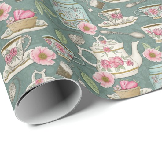 Tea-partij Cadeaupapier (Rol Hoek)