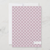 Tea-partij Chic Tan en Paars Teapot Vrijgezellenfe Kaart (Achterkant)