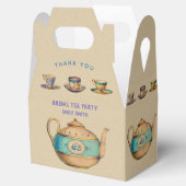 TEA PARTIJ Gable Box Persoonlijk Bedankdoosjes (Geopend)