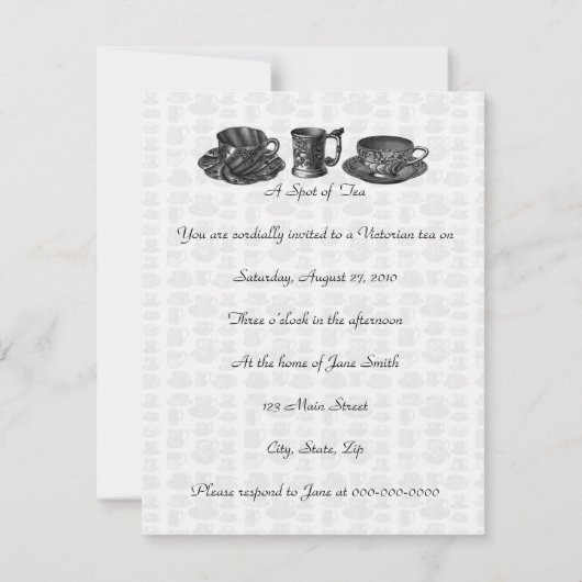  Tea-partij Kaart (Achterkant)